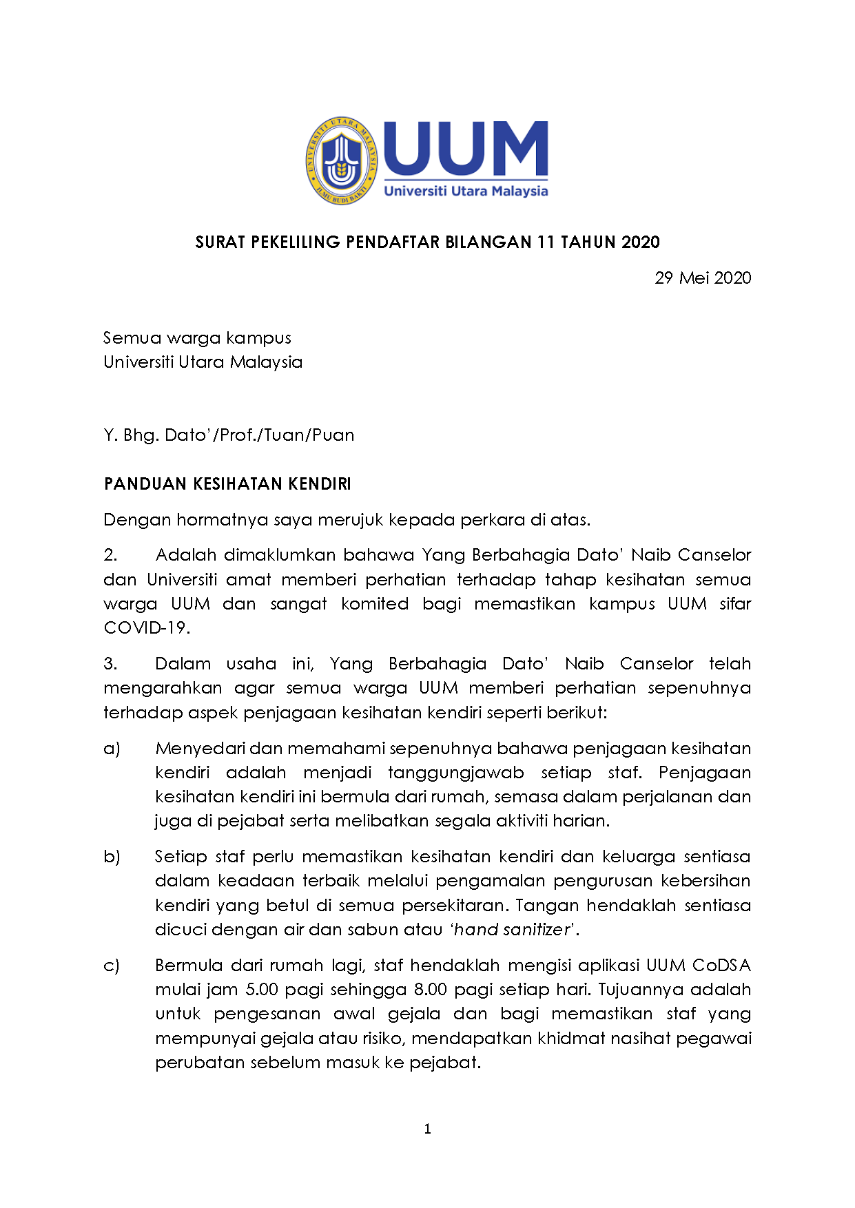 Surat Pekeliling Akauntan Negara Malaysia Bilangan 2 Tahun 2018